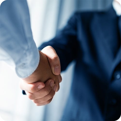 Shaking hands to seal a deal