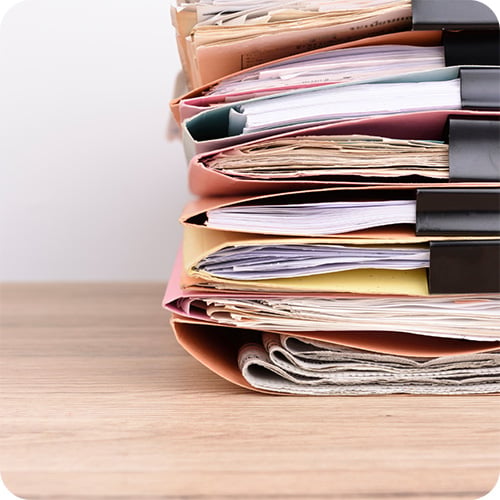 Stack of legal documents