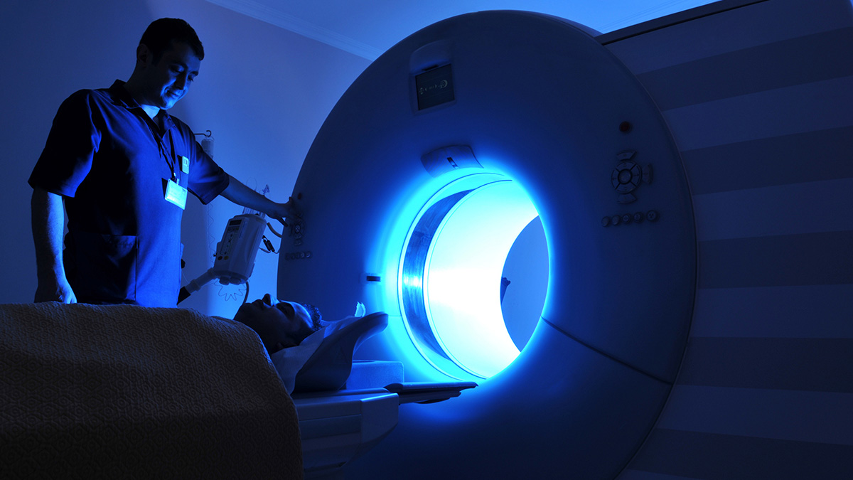 Patient going into an MRI