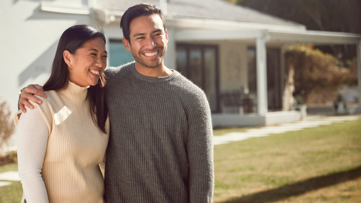 Couple purchasing a property