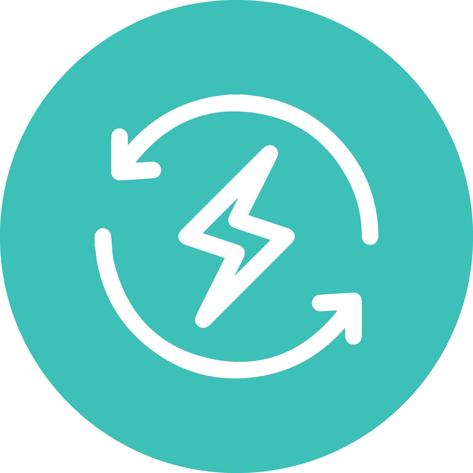 Energy icon with rotating arrows