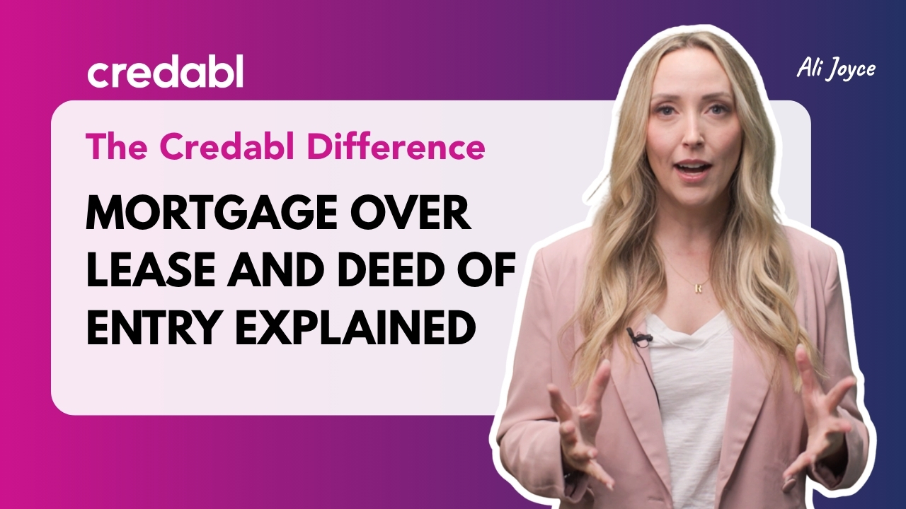 Mortgage over lease and deed of entry explained
