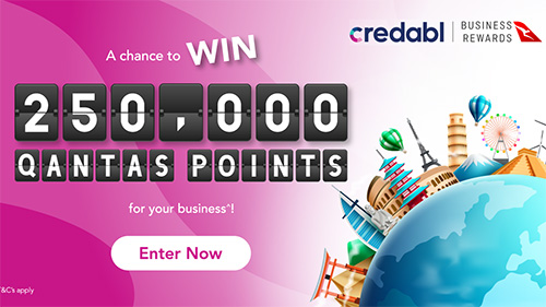 Win 250,000 Qantas points for your business with Credabl!