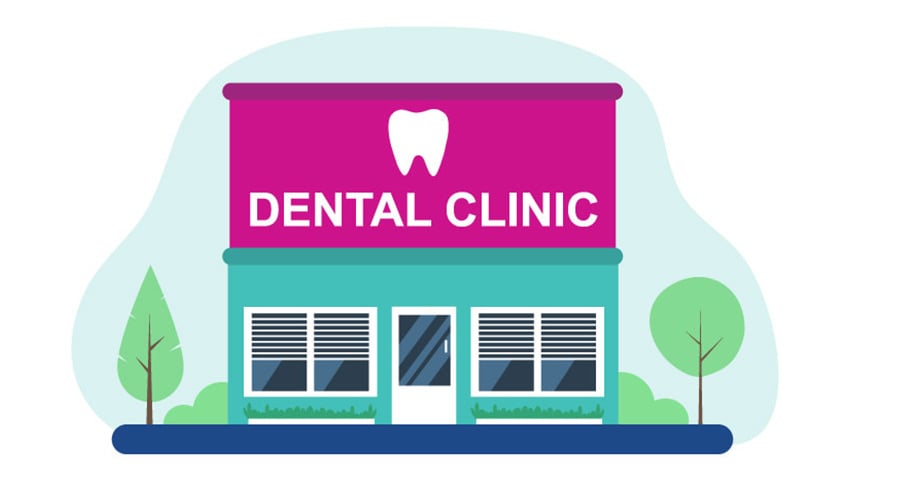 Illustration of a dental clinic